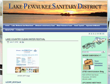 Tablet Screenshot of lakepewaukee.org